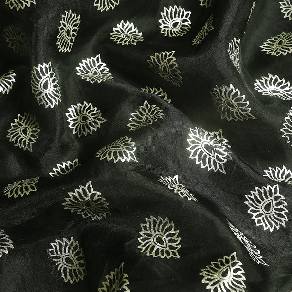 Foil Print Plain Black-MDPR0001491 - Tasneem Fabrics