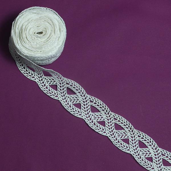 Center Filling Lace (24019) White -ACMF0000746